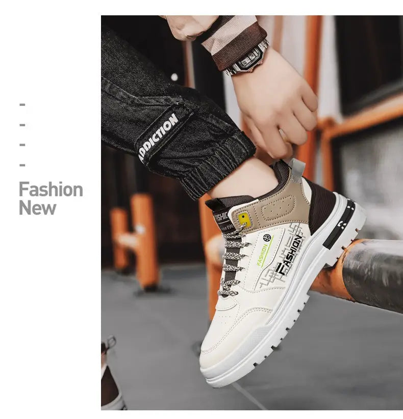 Outdoor Sports Platform Men’s High-top Tooling Snow Boots
