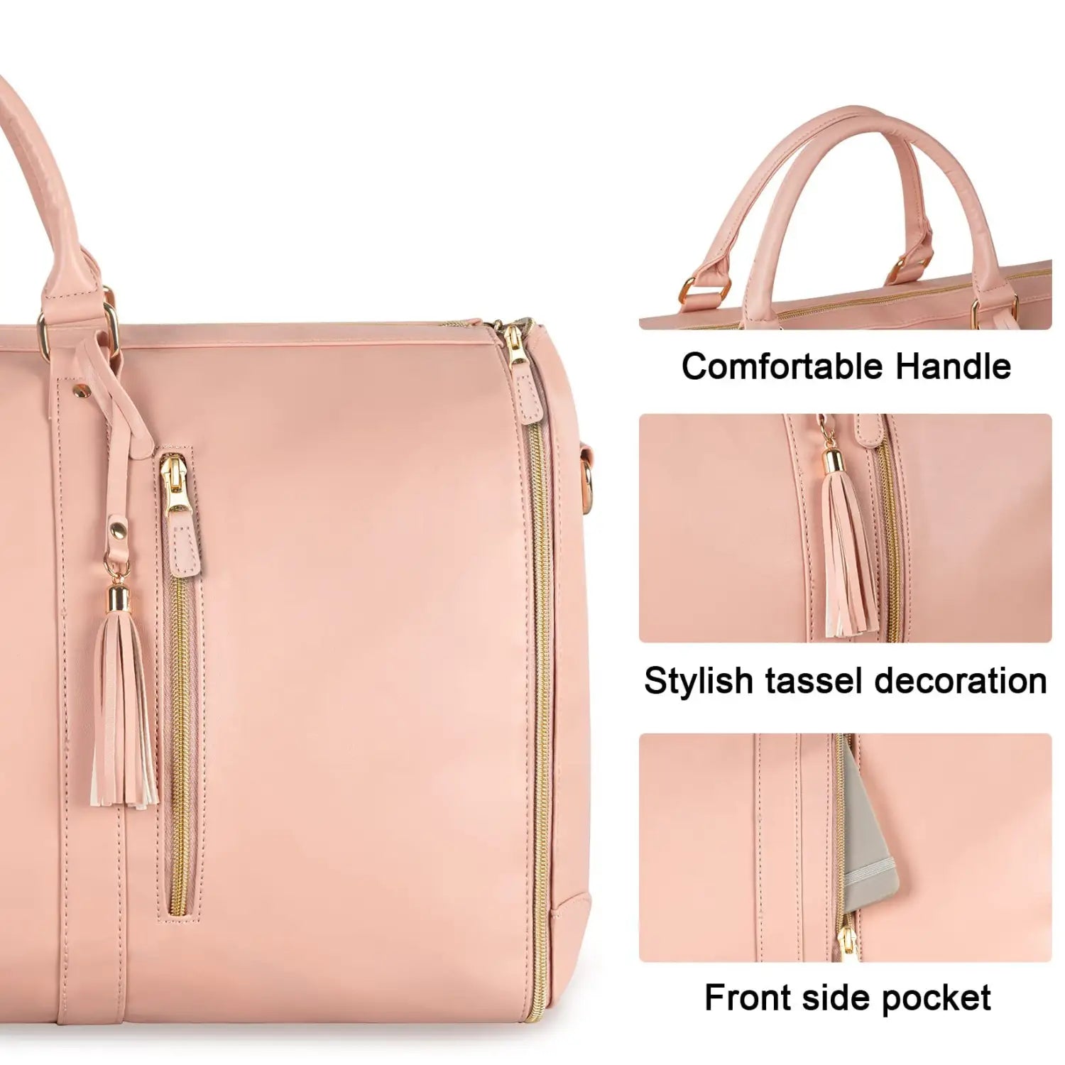 Large Capacity Travel Duffle Bag Women’s Handbag Folding Suit Bag Waterproof Clothes Totes