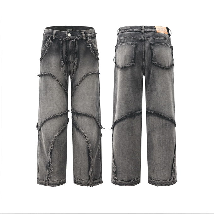 Women’s Clothing New Real Shot American Distressed Heavy Industry Straight Jeans