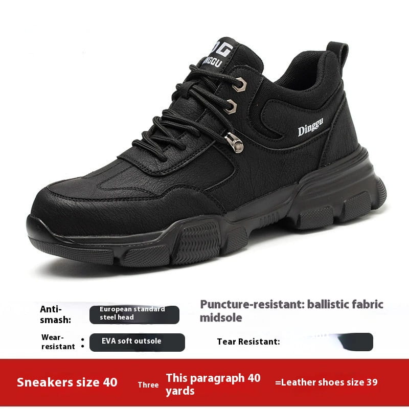 Labor Protection Shoes For Men Anti Smashing And Anti Piercing All Season Safety Steel Head