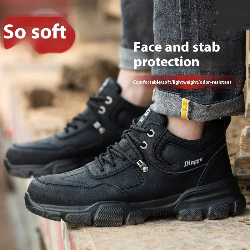 Labor Protection Shoes For Men Anti Smashing And Anti Piercing All Season Safety Steel Head