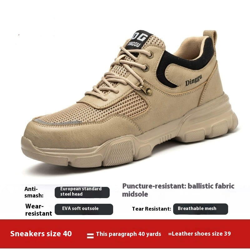 Labor Protection Shoes For Men Anti Smashing And Anti Piercing All Season Safety Steel Head