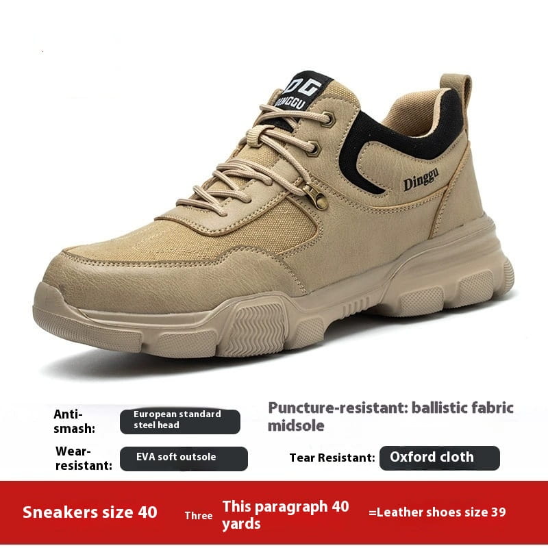 Labor Protection Shoes For Men Anti Smashing And Anti Piercing All Season Safety Steel Head
