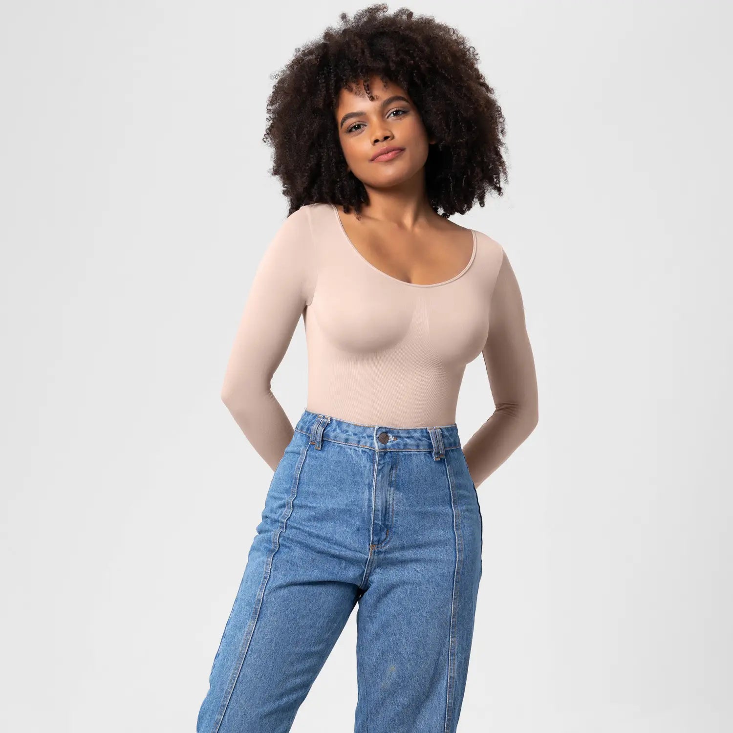 Jumpsuit Women’s Bottoming Shirt Long Sleeve Corset One-piece Corset