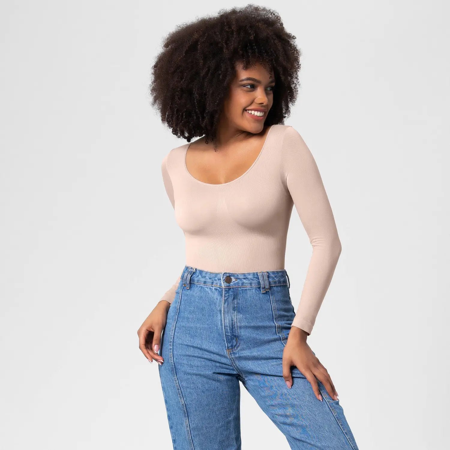 Jumpsuit Women’s Bottoming Shirt Long Sleeve Corset One-piece Corset