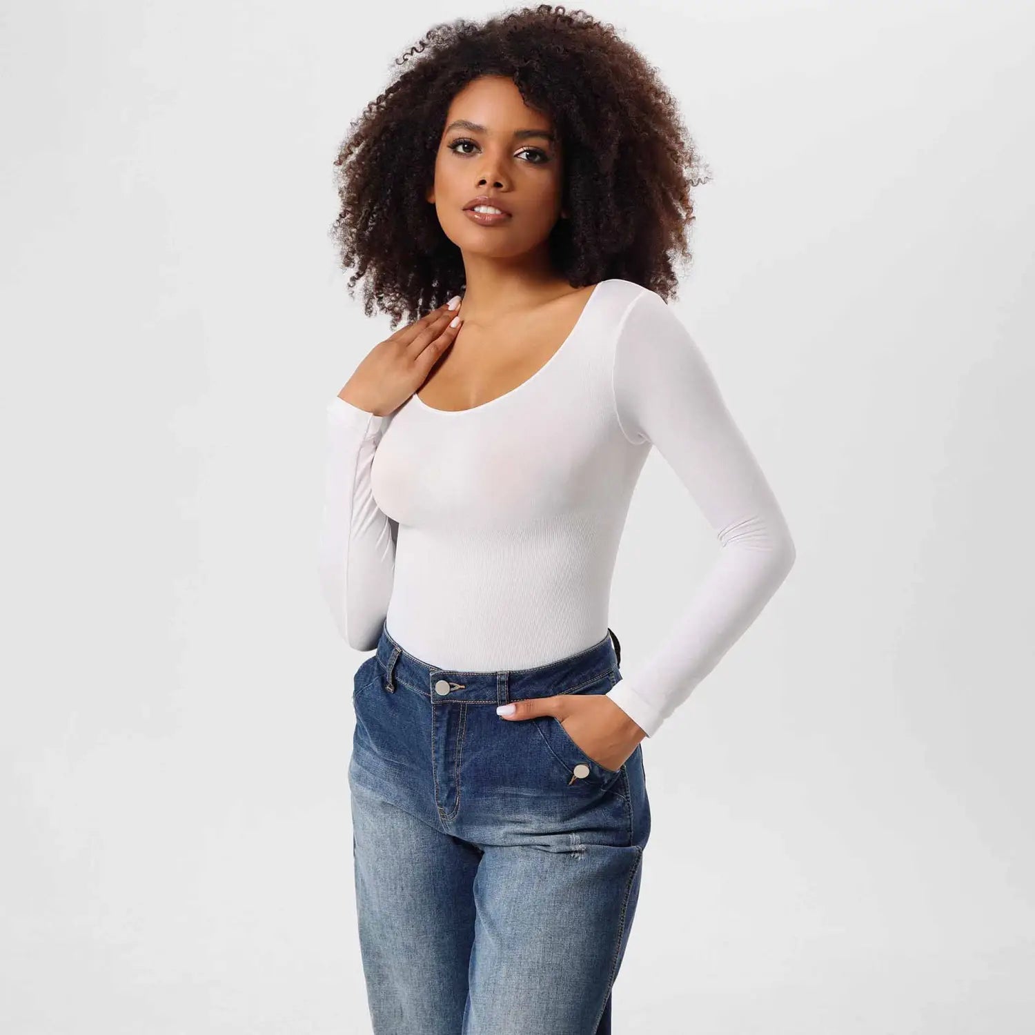 Jumpsuit Women’s Bottoming Shirt Long Sleeve Corset One-piece Corset