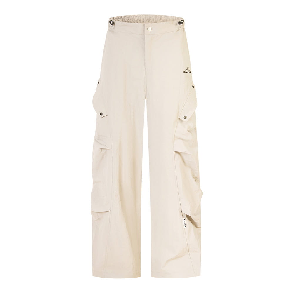 Side Fold Loose-fitting Wide-leg Trousers Men