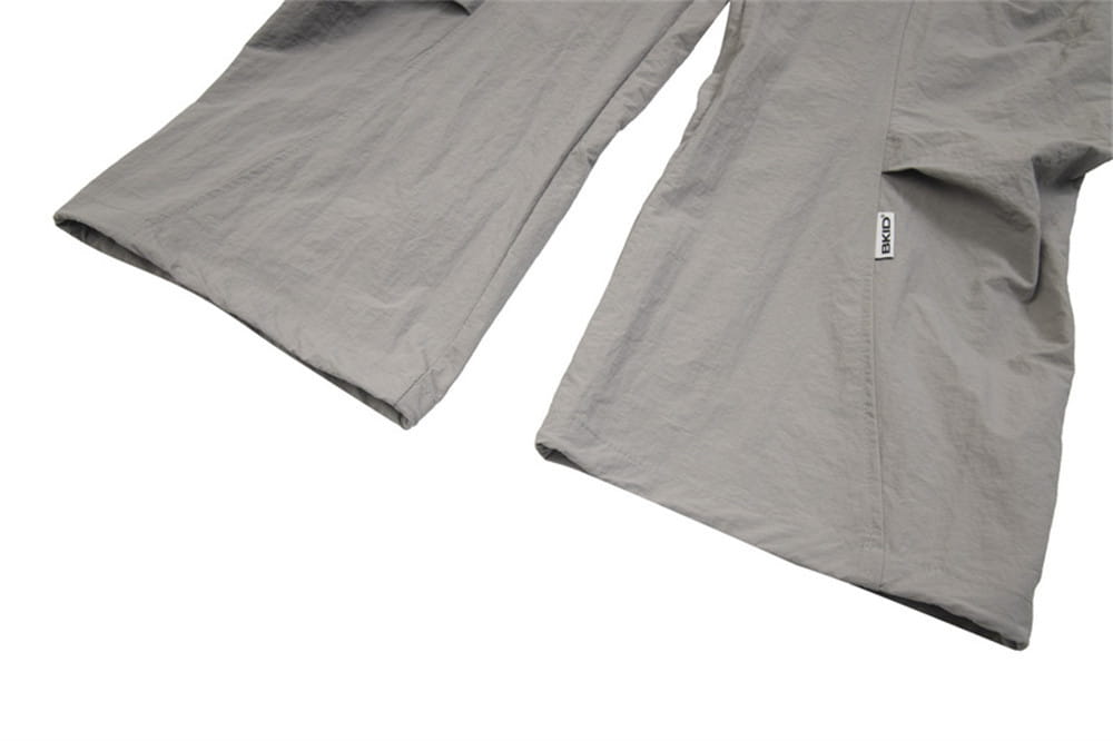 Side Fold Loose-fitting Wide-leg Trousers Men