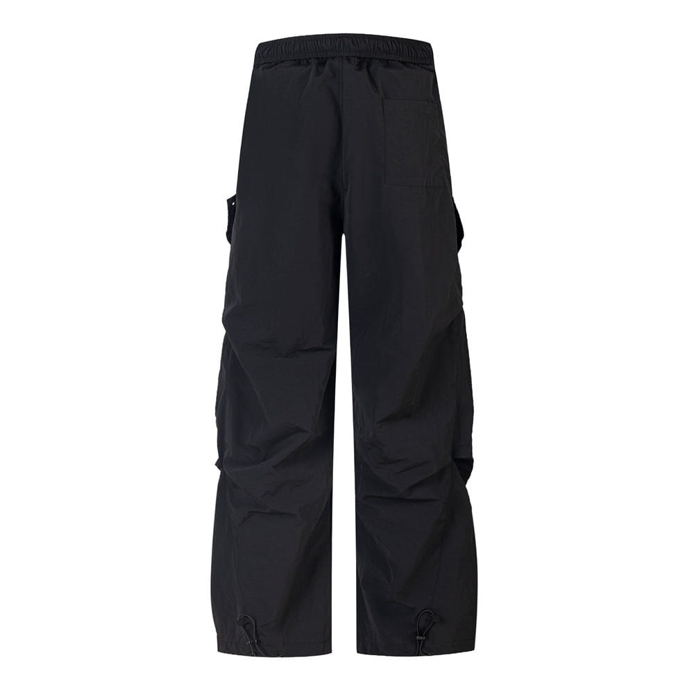 Side Fold Loose-fitting Wide-leg Trousers Men