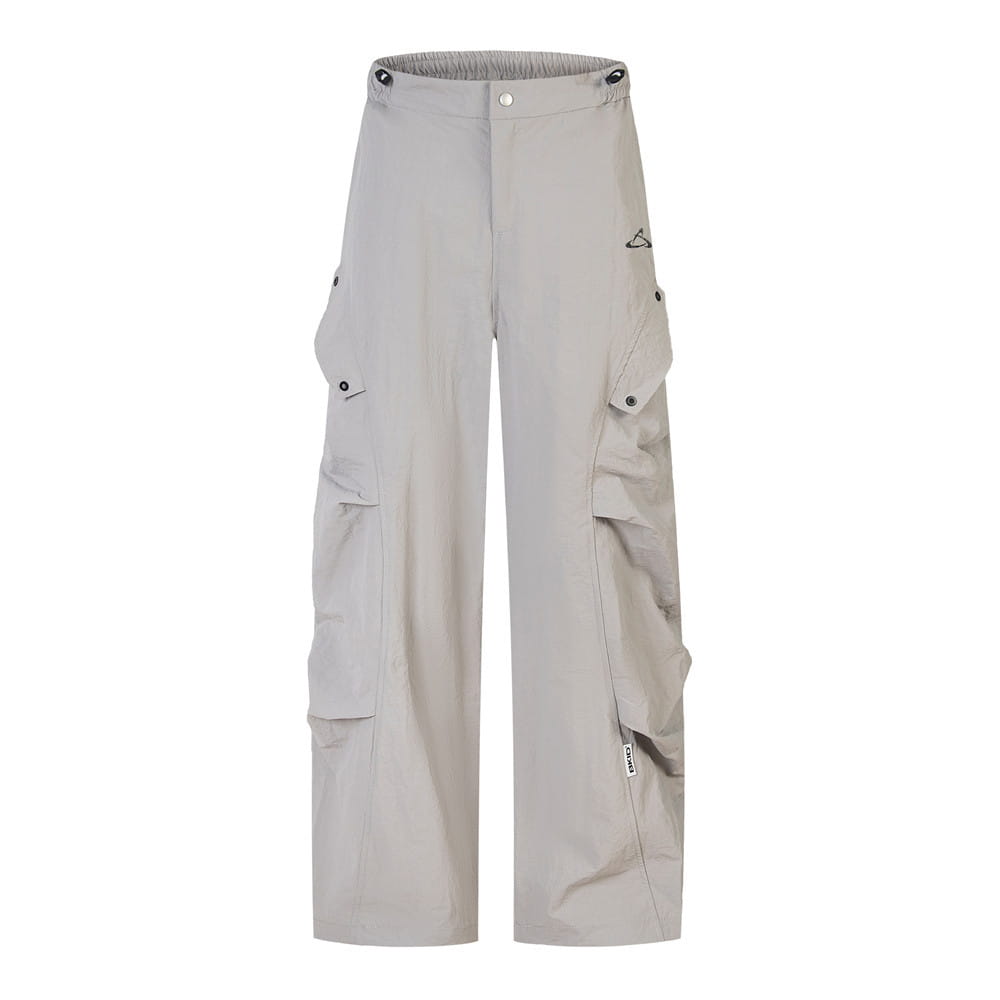 Side Fold Loose-fitting Wide-leg Trousers Men