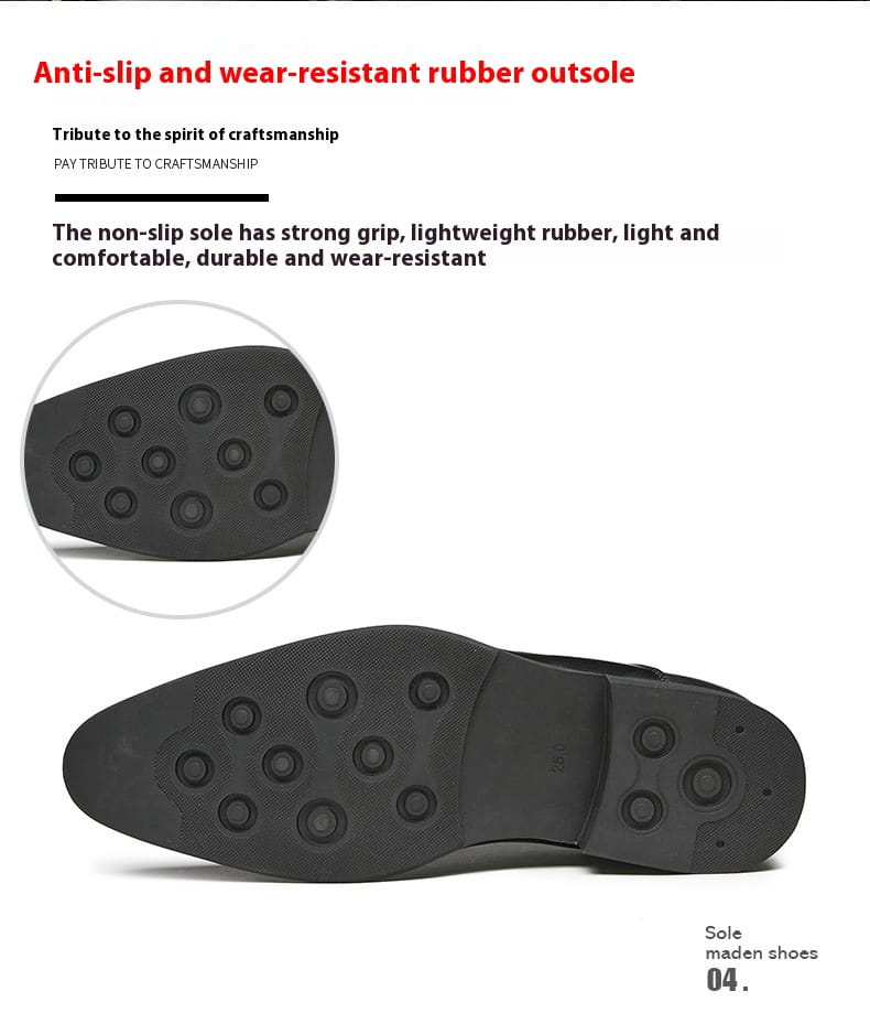 New Height Increasing Insole Business Formal Wear Soft Bottom Oxford Shoes