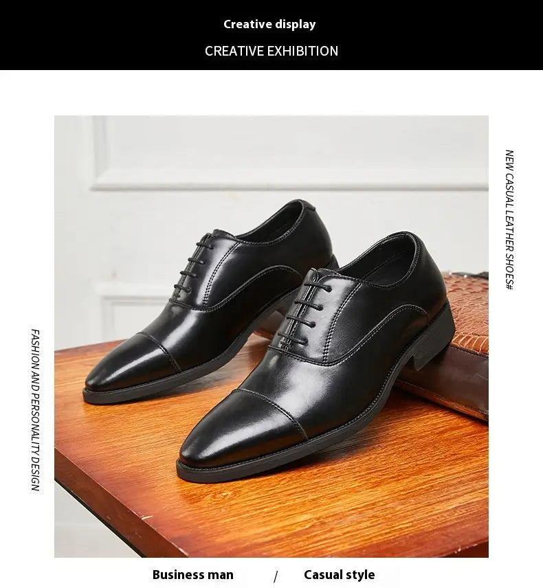 New Height Increasing Insole Business Formal Wear Soft Bottom Oxford Shoes