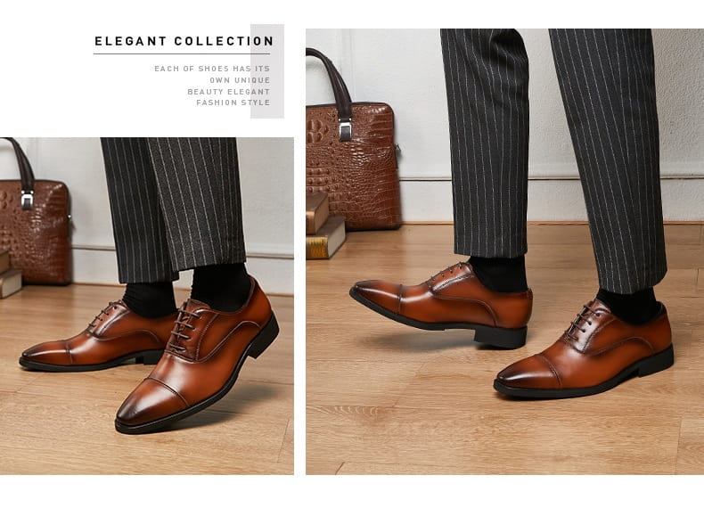 New Height Increasing Insole Business Formal Wear Soft Bottom Oxford Shoes