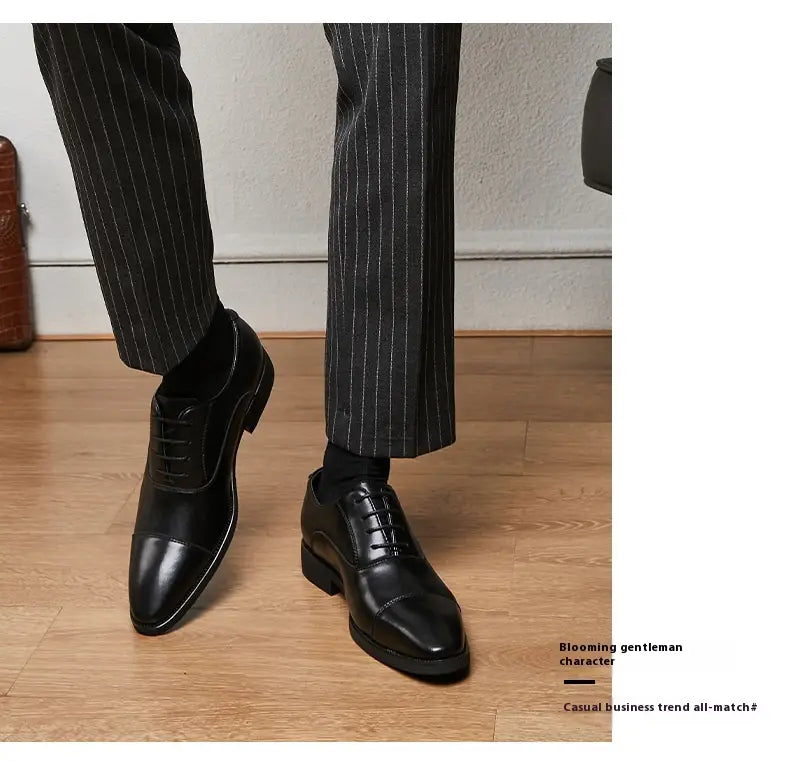 New Height Increasing Insole Business Formal Wear Soft Bottom Oxford Shoes