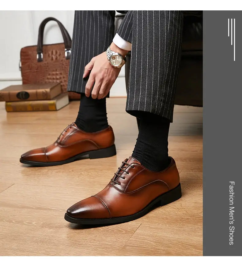 New Height Increasing Insole Business Formal Wear Soft Bottom Oxford Shoes