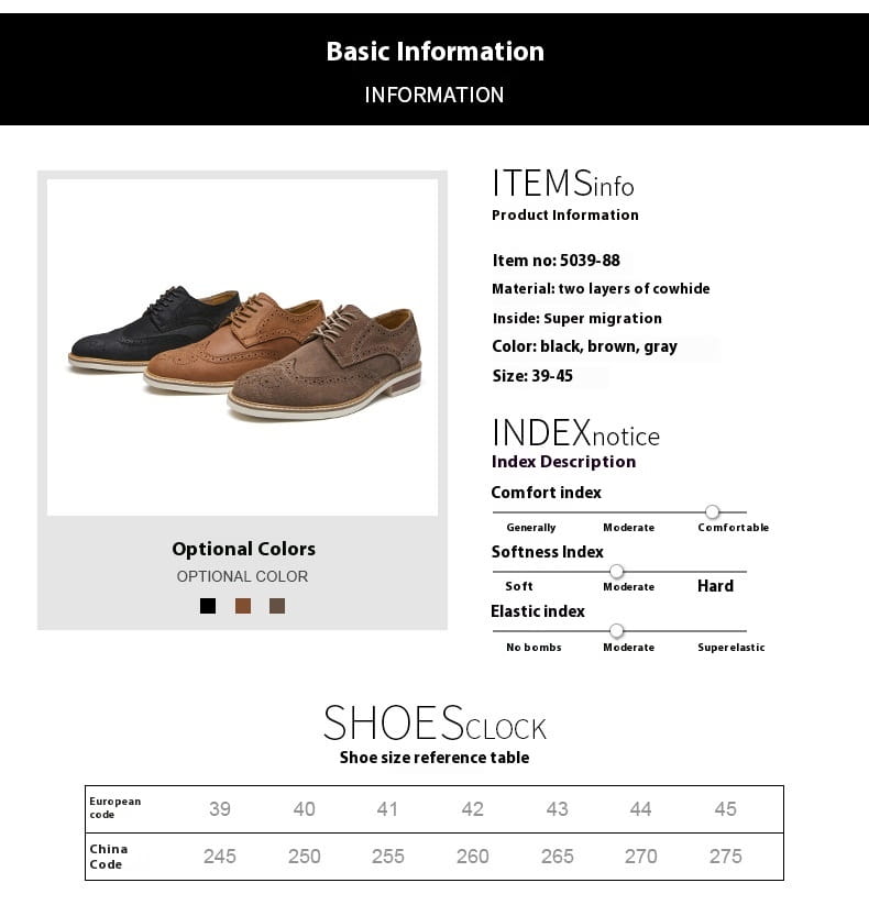 New Spring And Summer Genuine Leather Cow Suede Brogue Formal Business Men’s Leather Shoes