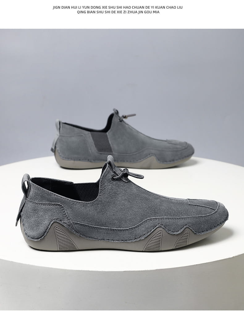 Leather Casual Men’s Shoes Breathable Slip-on