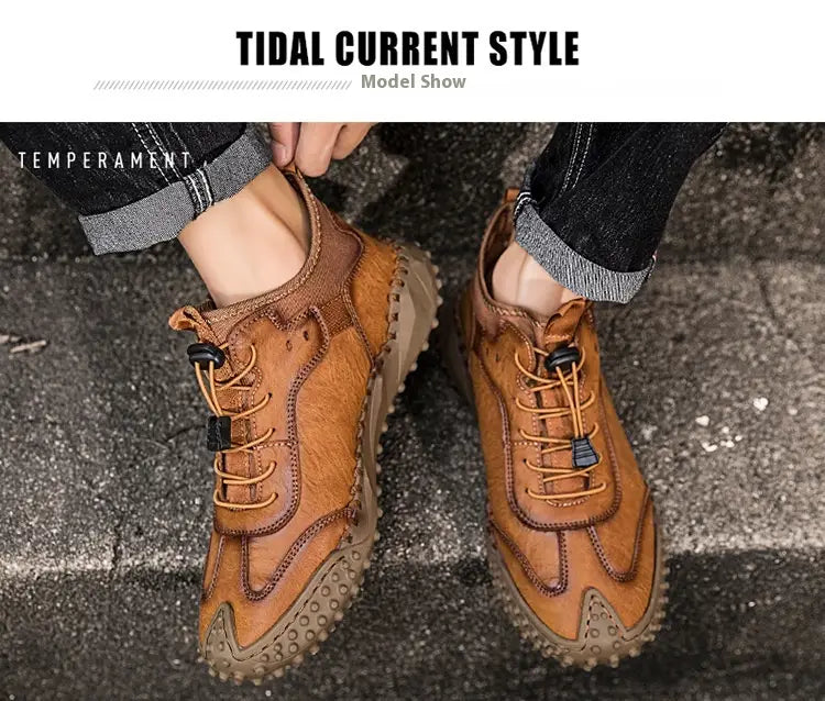 Stitching Autumn British Trend Men’s Shoes