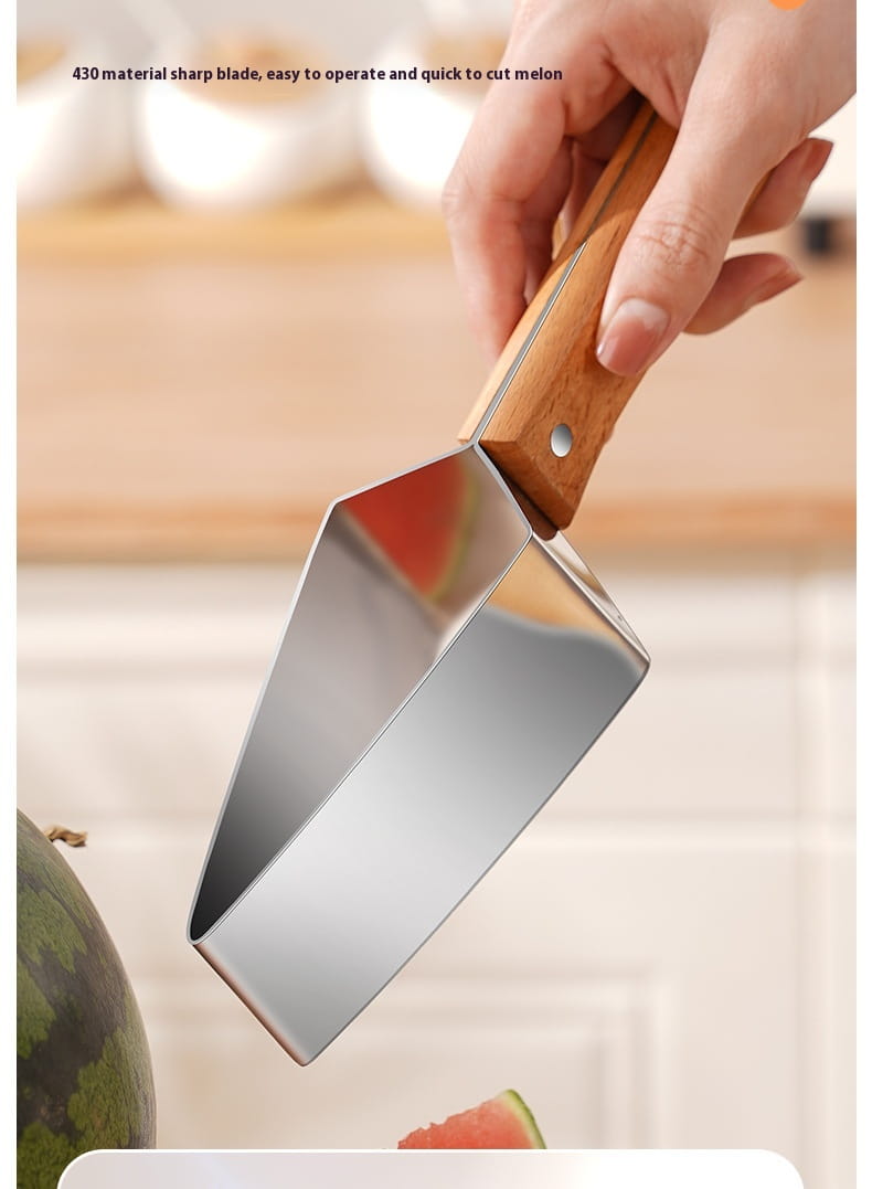 New Watermelon Splitter Watermelon Cutting Artifact 430 Stainless Steel Cutting Piece Splitter Household Melon Triangle