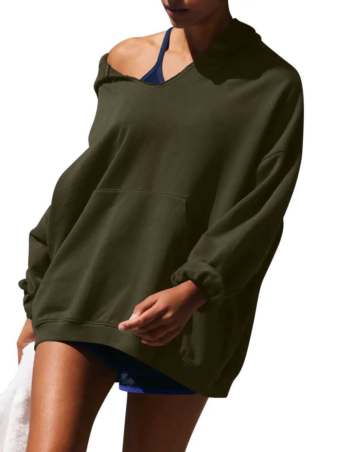 Women’s Oversized Casual Hooded Pocket Sweatshirt