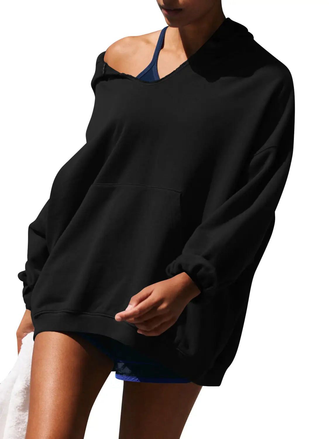 Women’s Oversized Casual Hooded Pocket Sweatshirt