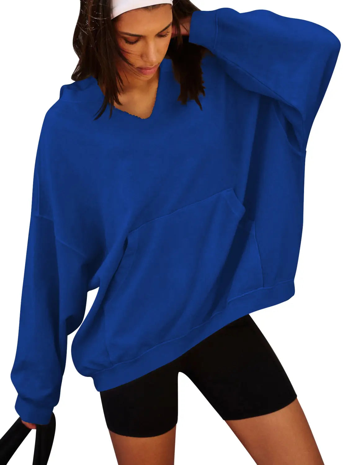 Women’s Oversized Casual Hooded Pocket Sweatshirt