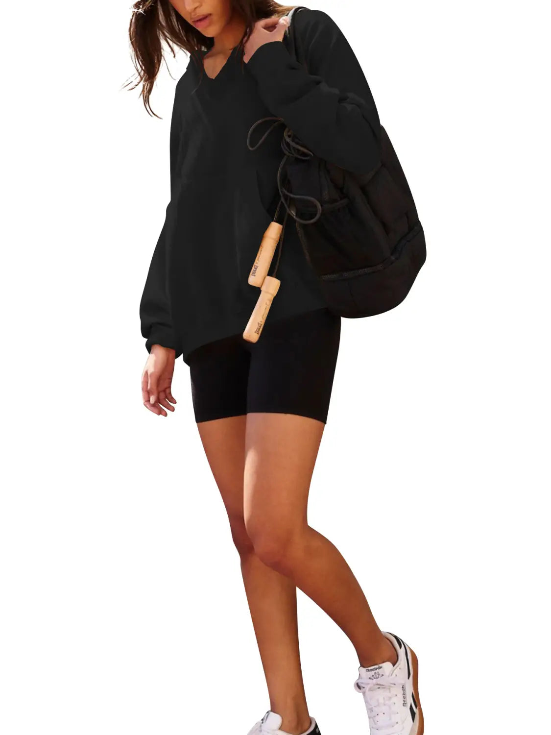 Women’s Oversized Casual Hooded Pocket Sweatshirt