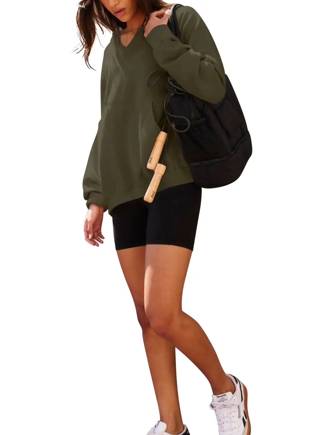 Women’s Oversized Casual Hooded Pocket Sweatshirt