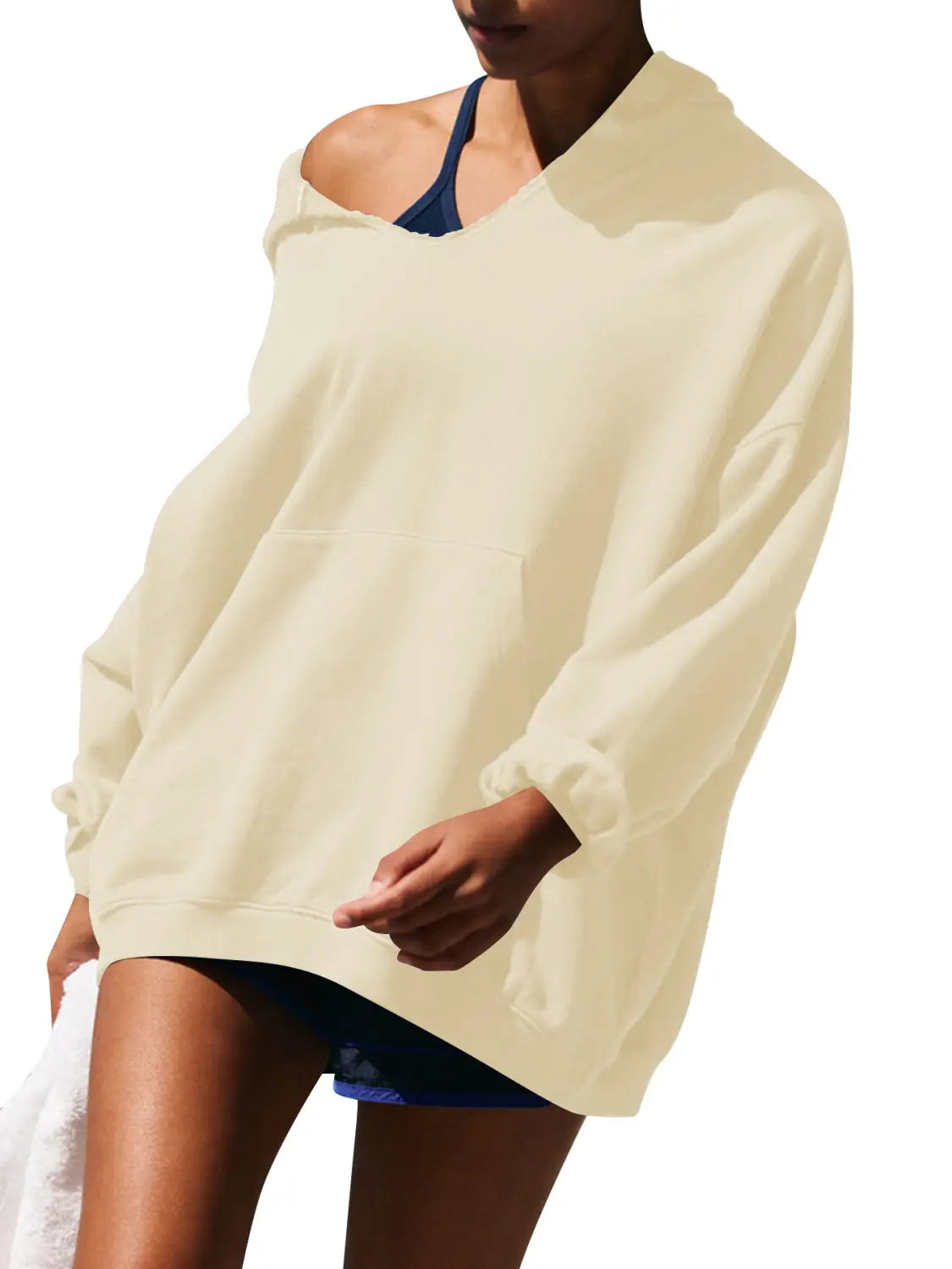 Women’s Oversized Casual Hooded Pocket Sweatshirt