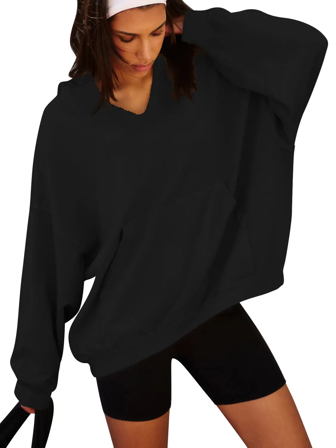 Women’s Oversized Casual Hooded Pocket Sweatshirt