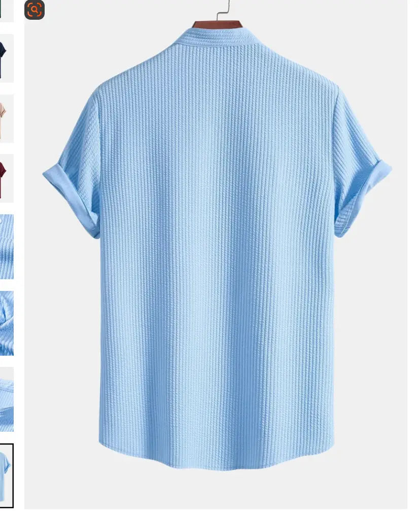 Short Sleeve Loose Shirt Top Summer Mens Clothing