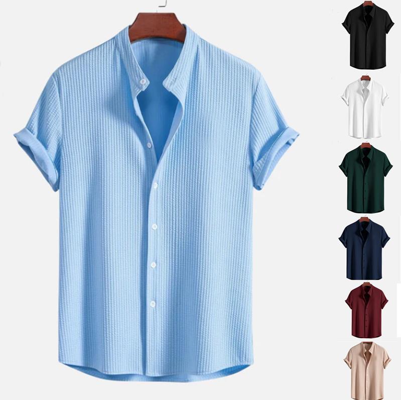 Short Sleeve Loose Shirt Top Summer Mens Clothing