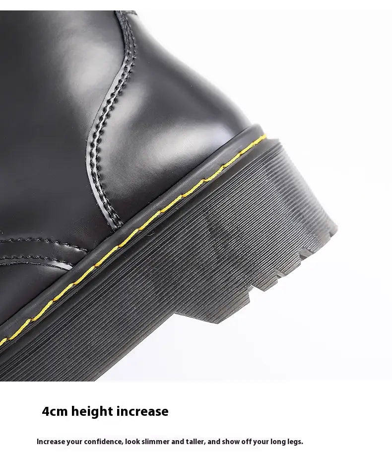 Muffin Bottom Lace-up Motorcycle Boots