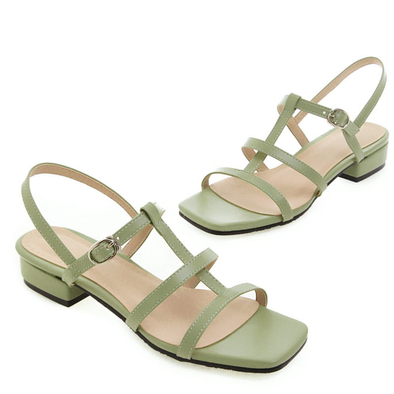 Women’s Low Heel Open Toe Sandals Plus Size