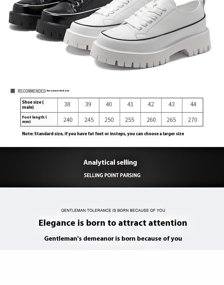 Round Toe Color-blocking Stitching Low Heel Platform Casual Shoes