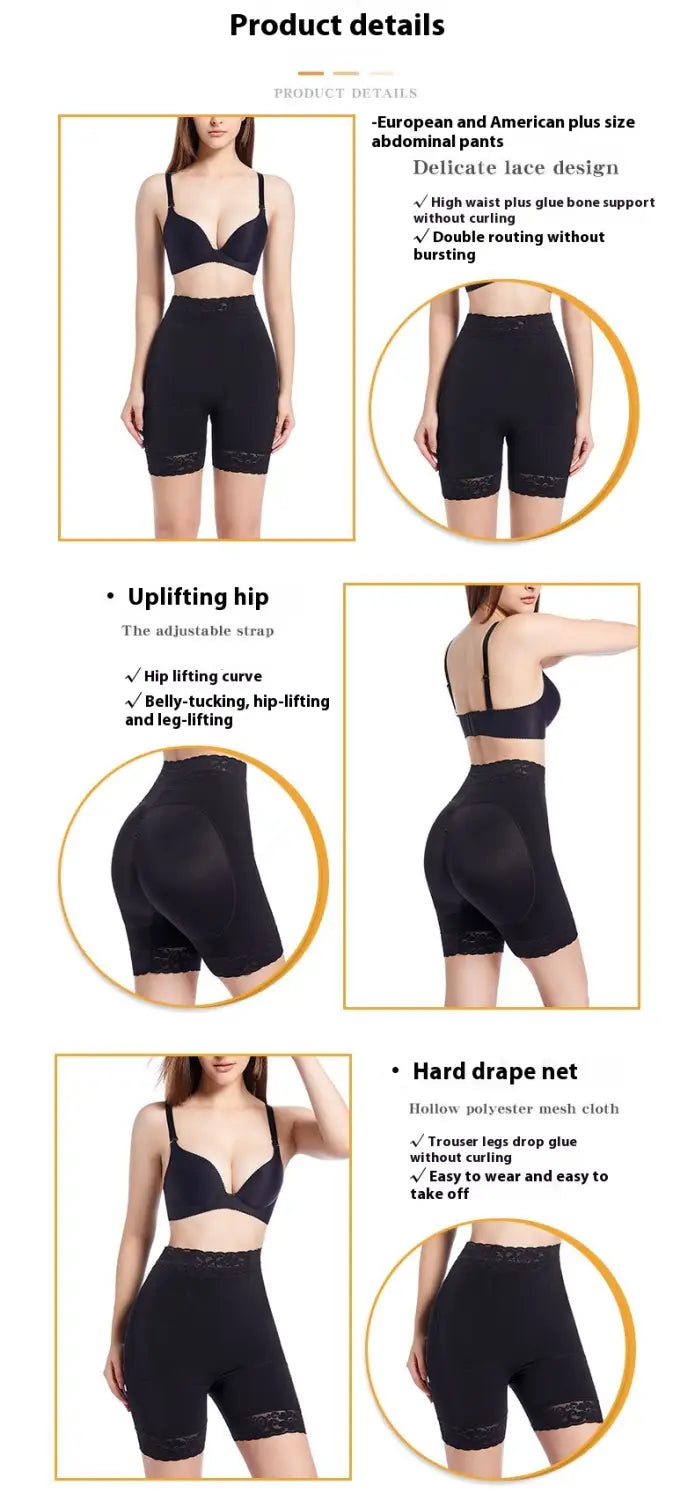 Plus Size Epoxy Non-slip High Waisted Tuck Pants Women