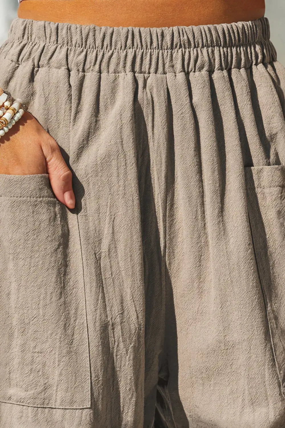 Women’s Cotton And Linen Casual Pants Vacation Style