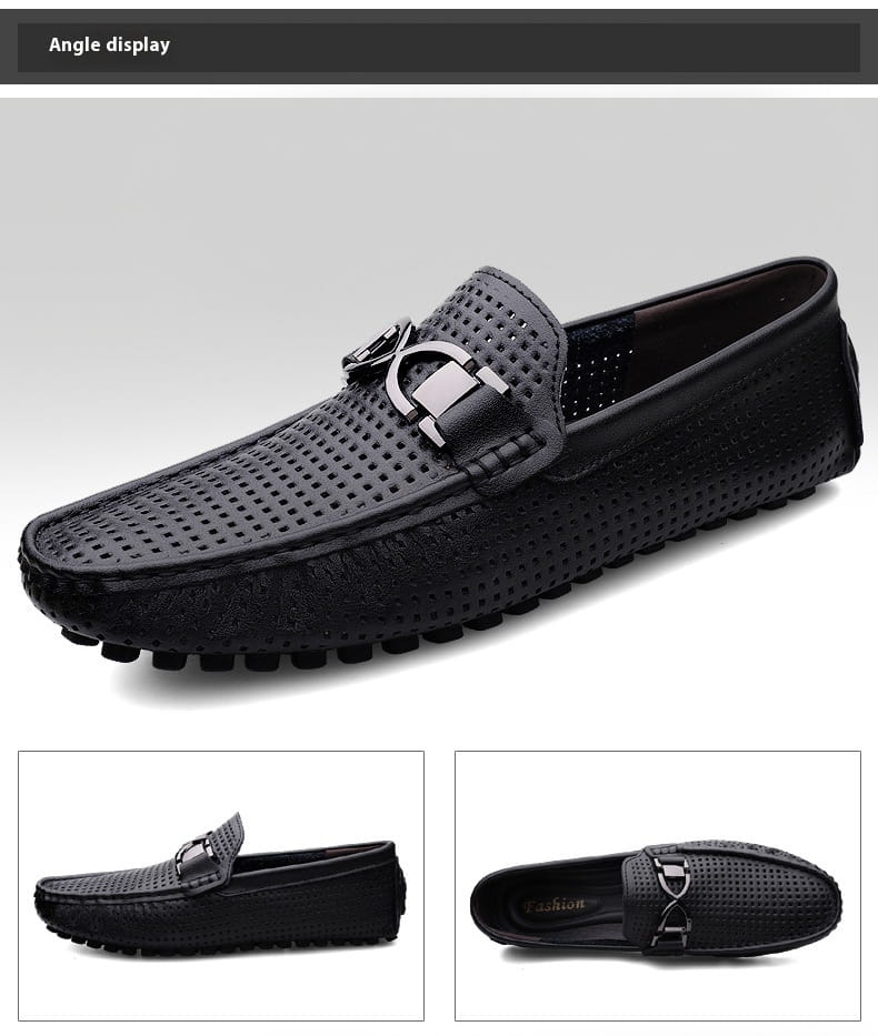 Breathable Thin Soft Bottom Soft Leather Men’s Sandals