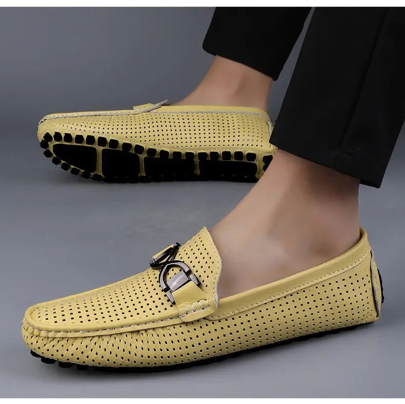 Breathable Thin Soft Bottom Soft Leather Men’s Sandals