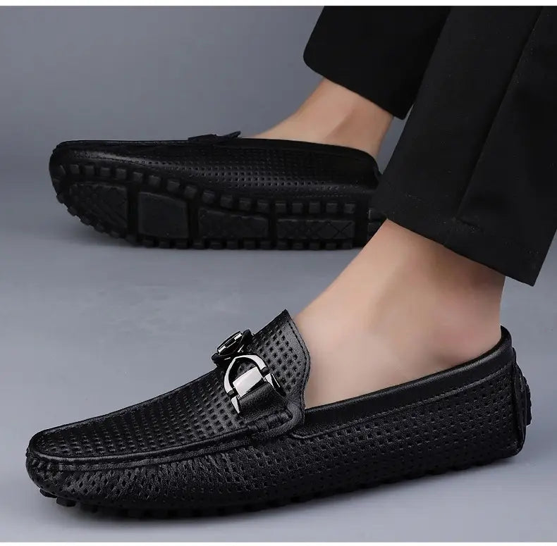 Breathable Thin Soft Bottom Soft Leather Men’s Sandals