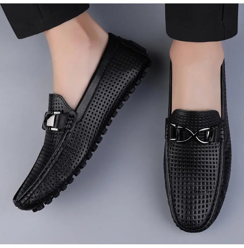 Breathable Thin Soft Bottom Soft Leather Men’s Sandals