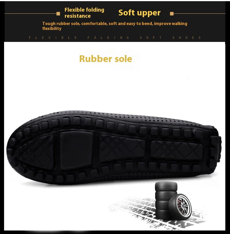 Breathable Thin Soft Bottom Soft Leather Men’s Sandals
