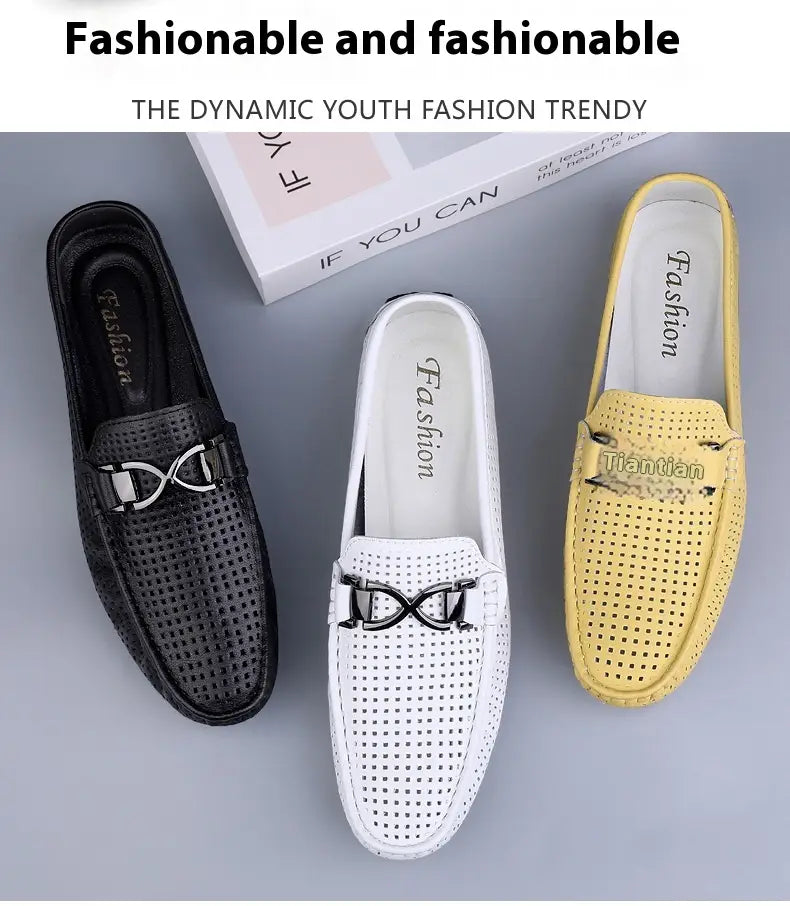 Breathable Thin Soft Bottom Soft Leather Men’s Sandals