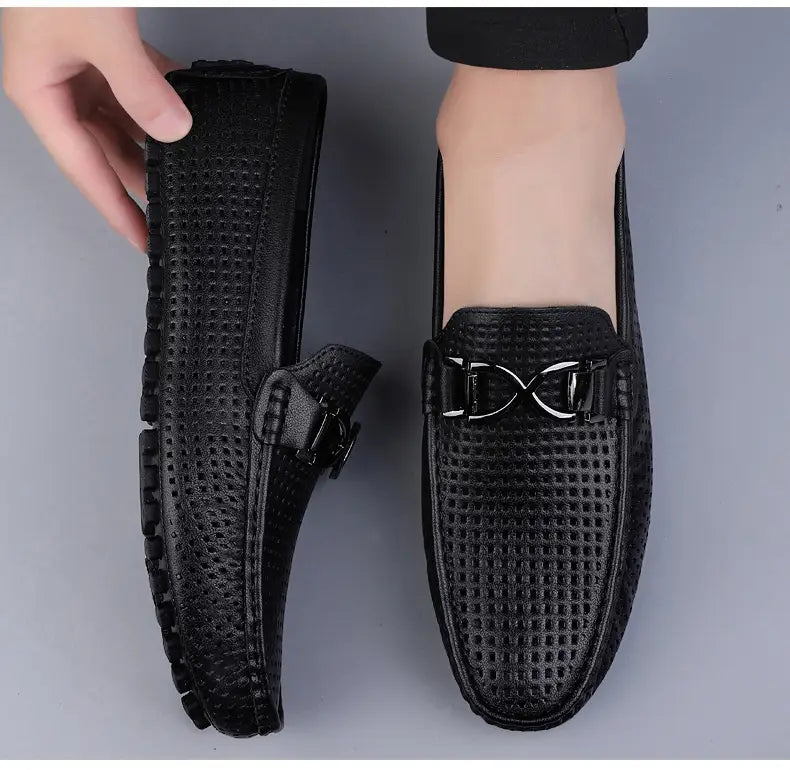 Breathable Thin Soft Bottom Soft Leather Men’s Sandals