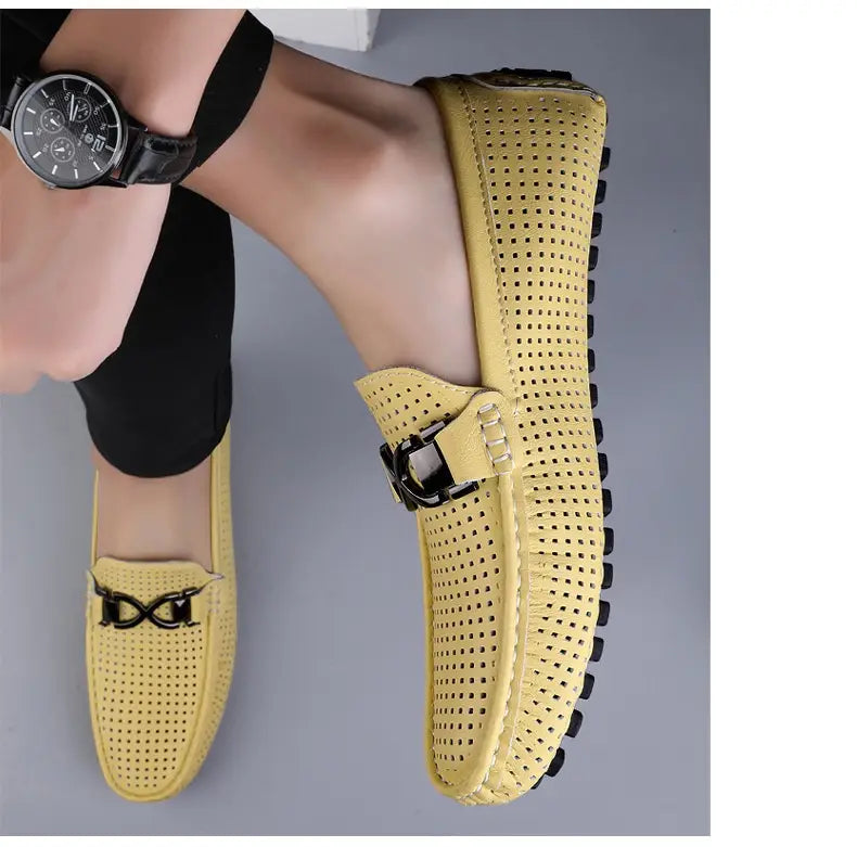 Breathable Thin Soft Bottom Soft Leather Men’s Sandals