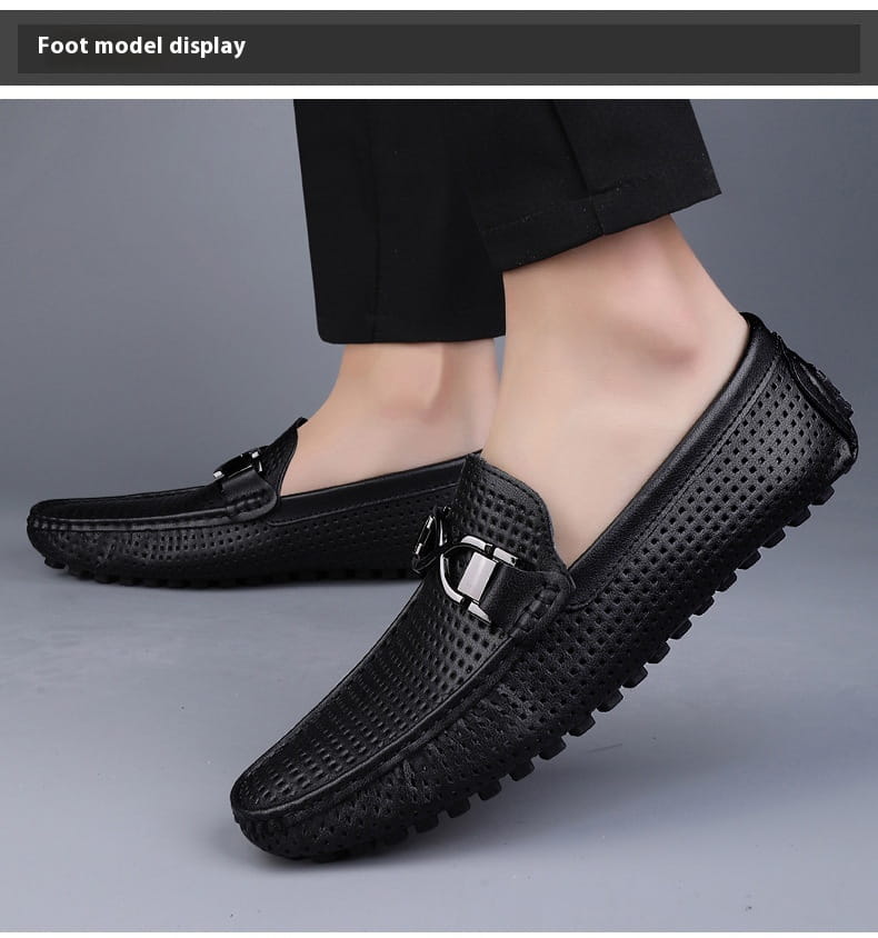 Breathable Thin Soft Bottom Soft Leather Men’s Sandals