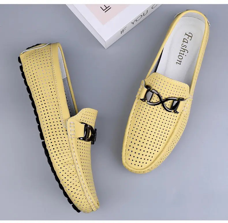 Breathable Thin Soft Bottom Soft Leather Men’s Sandals