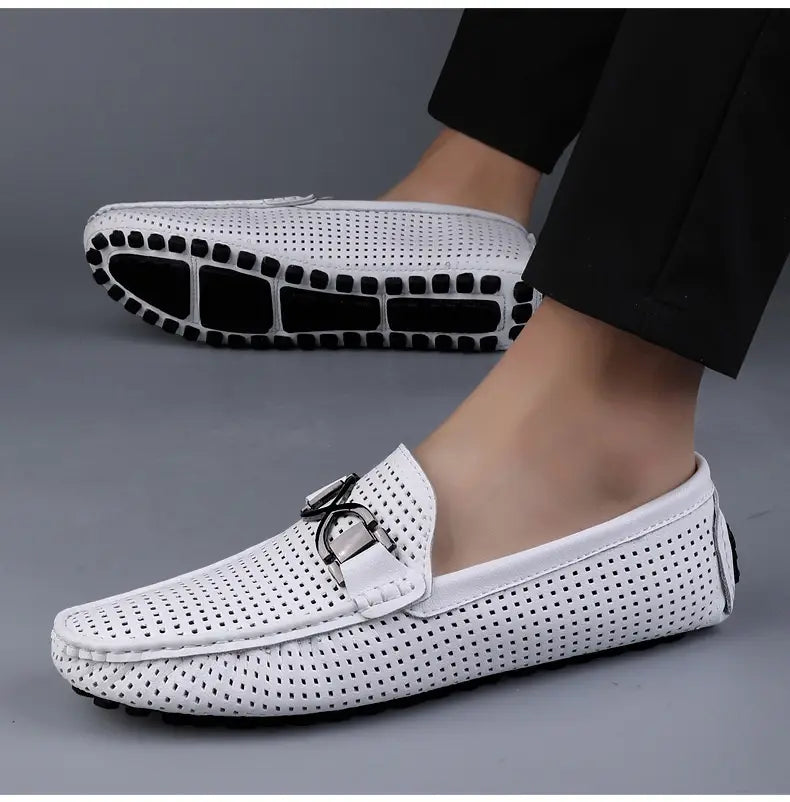 Breathable Thin Soft Bottom Soft Leather Men’s Sandals