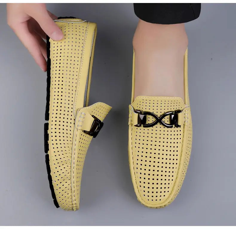 Breathable Thin Soft Bottom Soft Leather Men’s Sandals