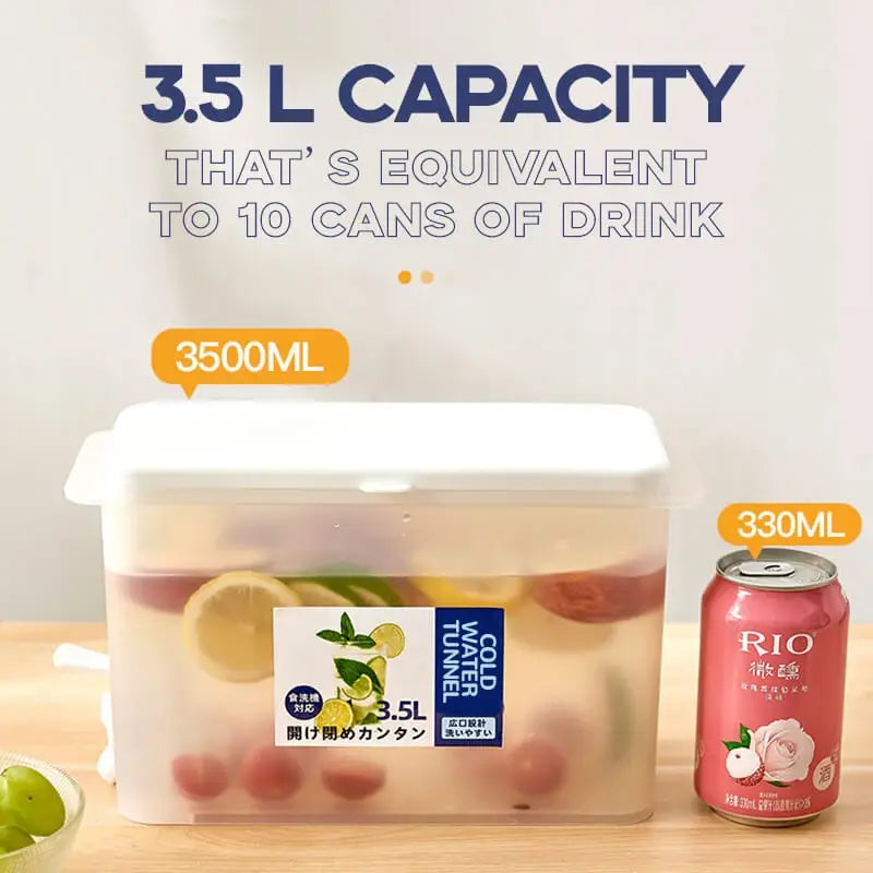 Refrigerator Storage Jars Large Capacity Cold Water Kettle With Faucet Household Storage Plastic Lemonade Bottle